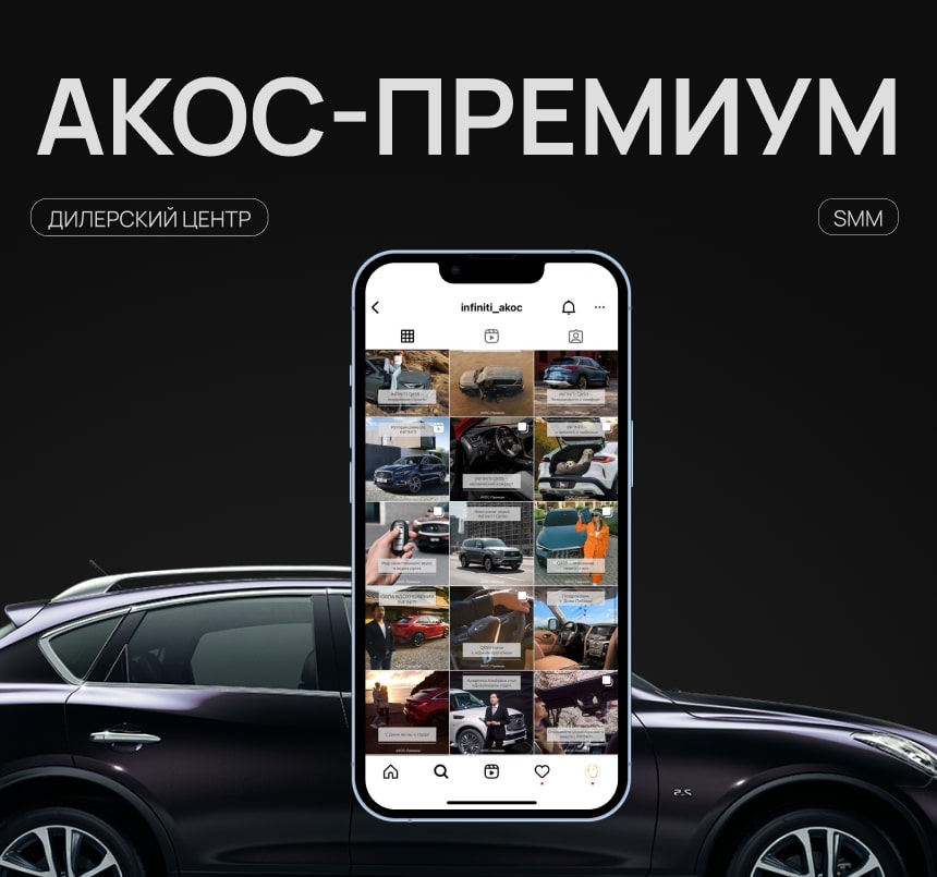 АКОС-Премиум – официальный дилер Infiniti в Казани - SMM дилерского центра